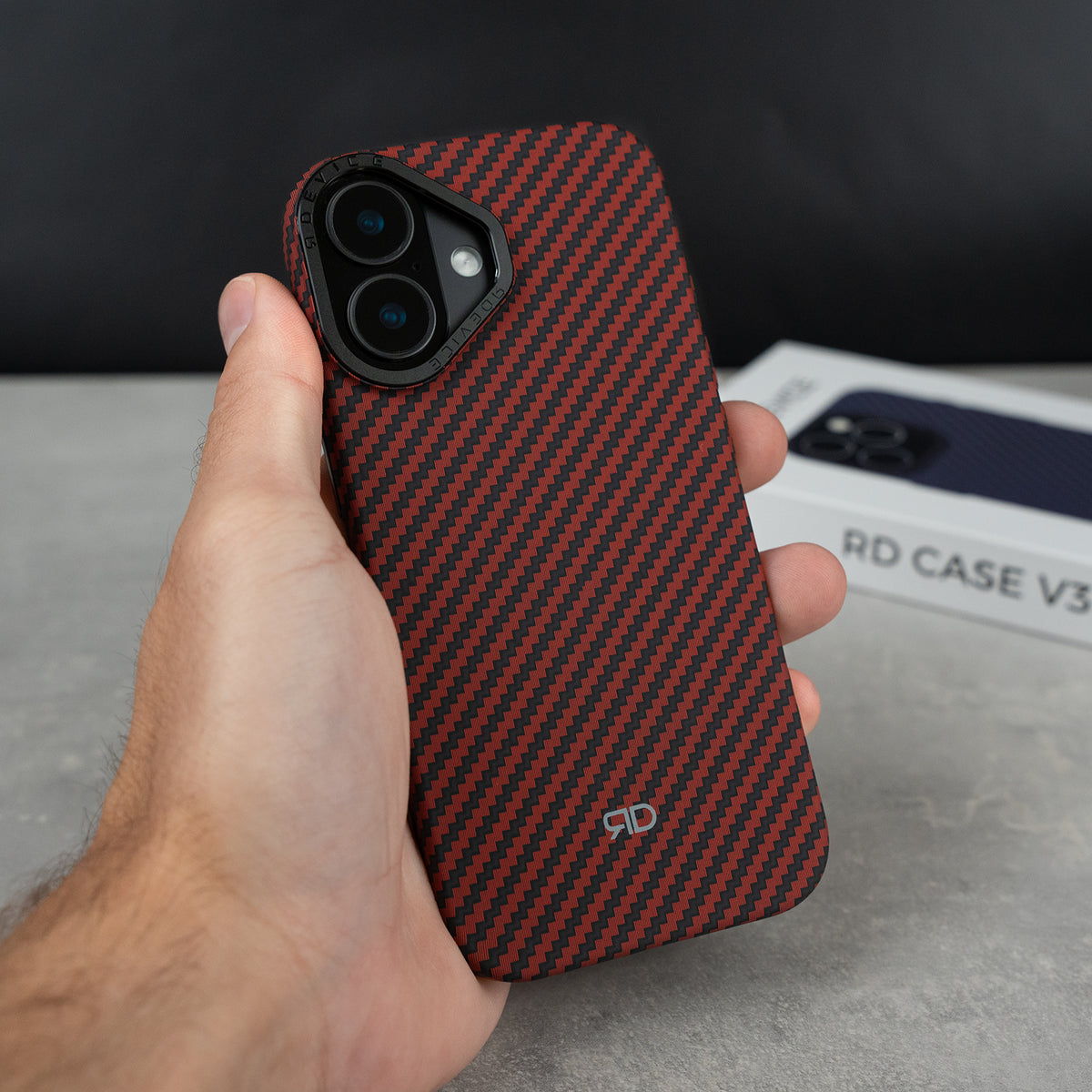 Funda de fibra de carbono RD V3 (ROJA)
