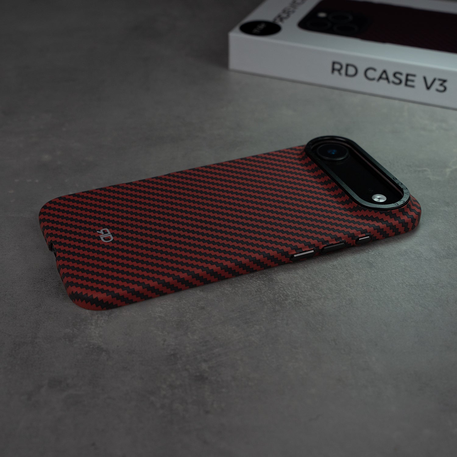 RD Carbon Fiber Case V3 (RED)