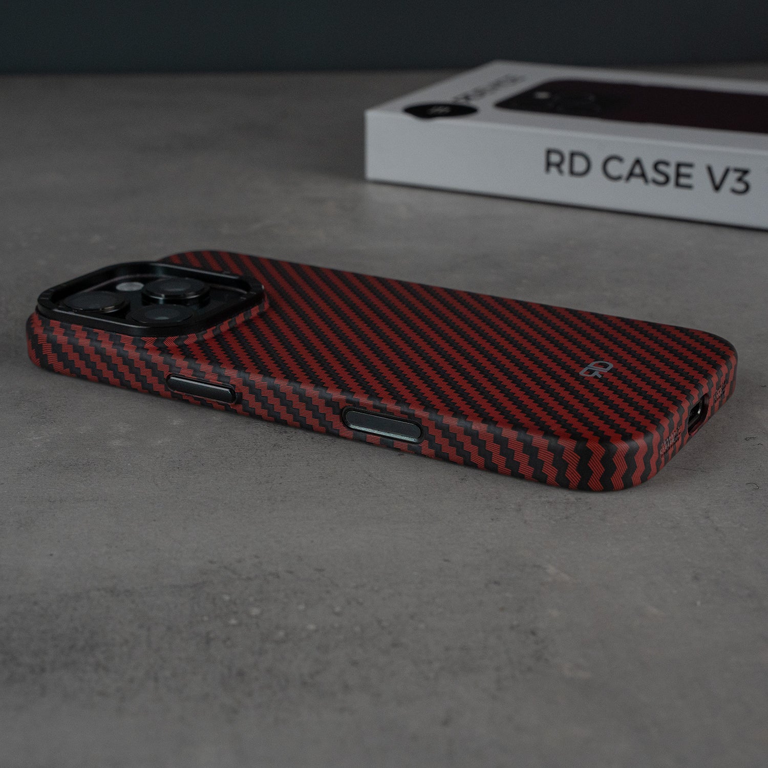 Funda de fibra de carbono RD V3 (ROJA)