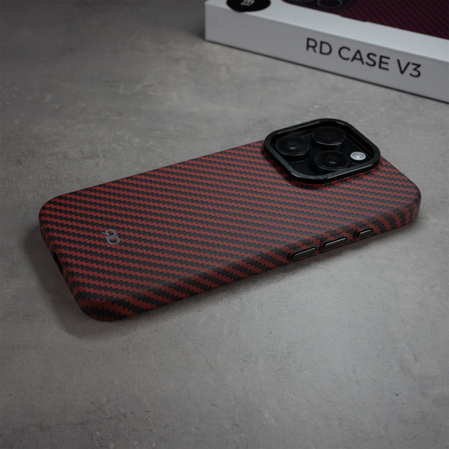 Funda de fibra de carbono RD V3 (ROJA)