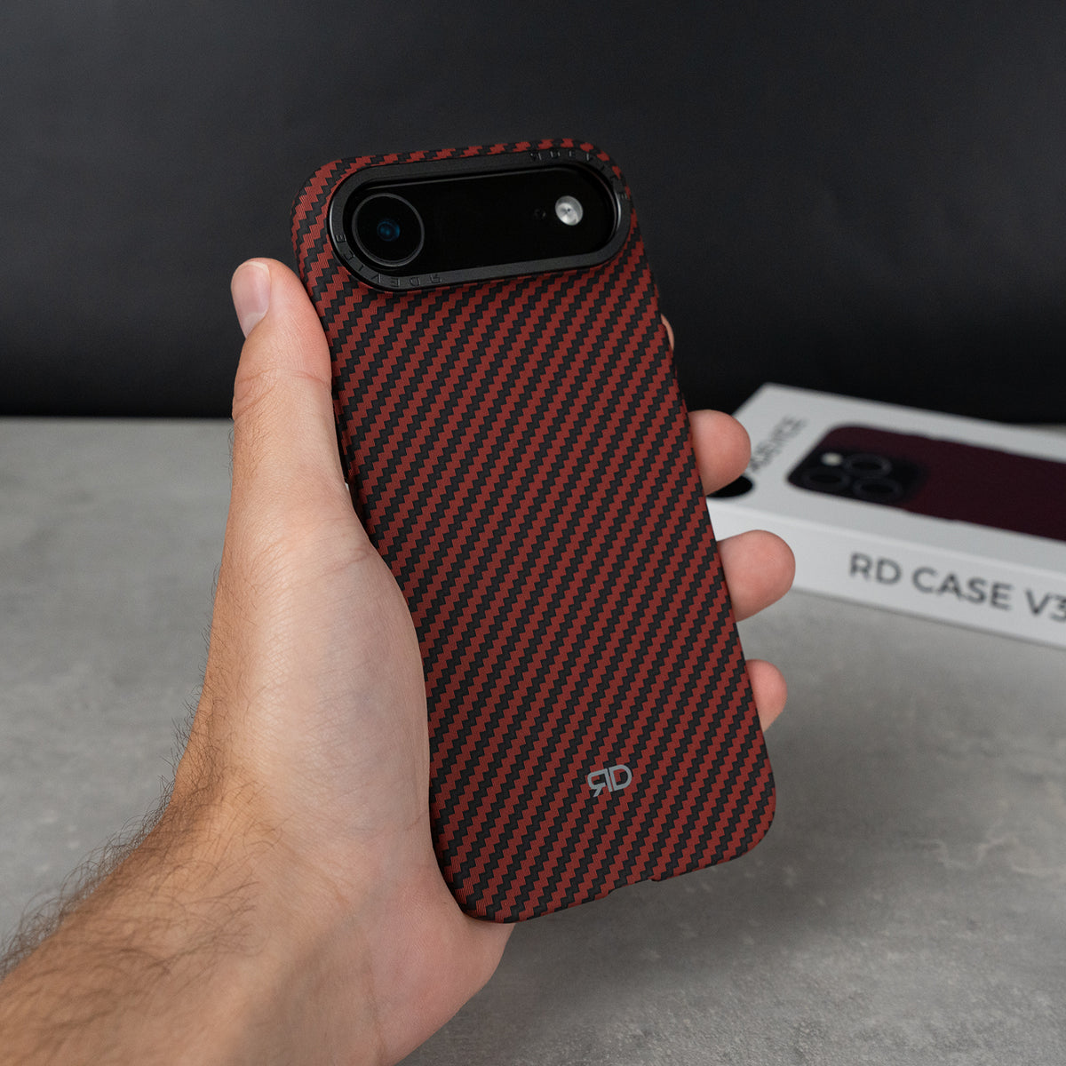 Funda de fibra de carbono RD V3 (ROJA)