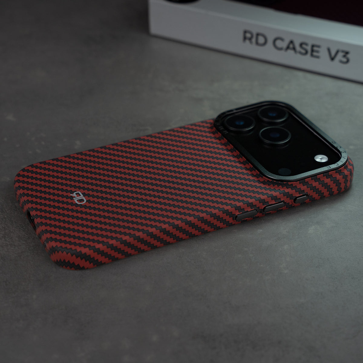 Funda de fibra de carbono RD V3 (ROJA)