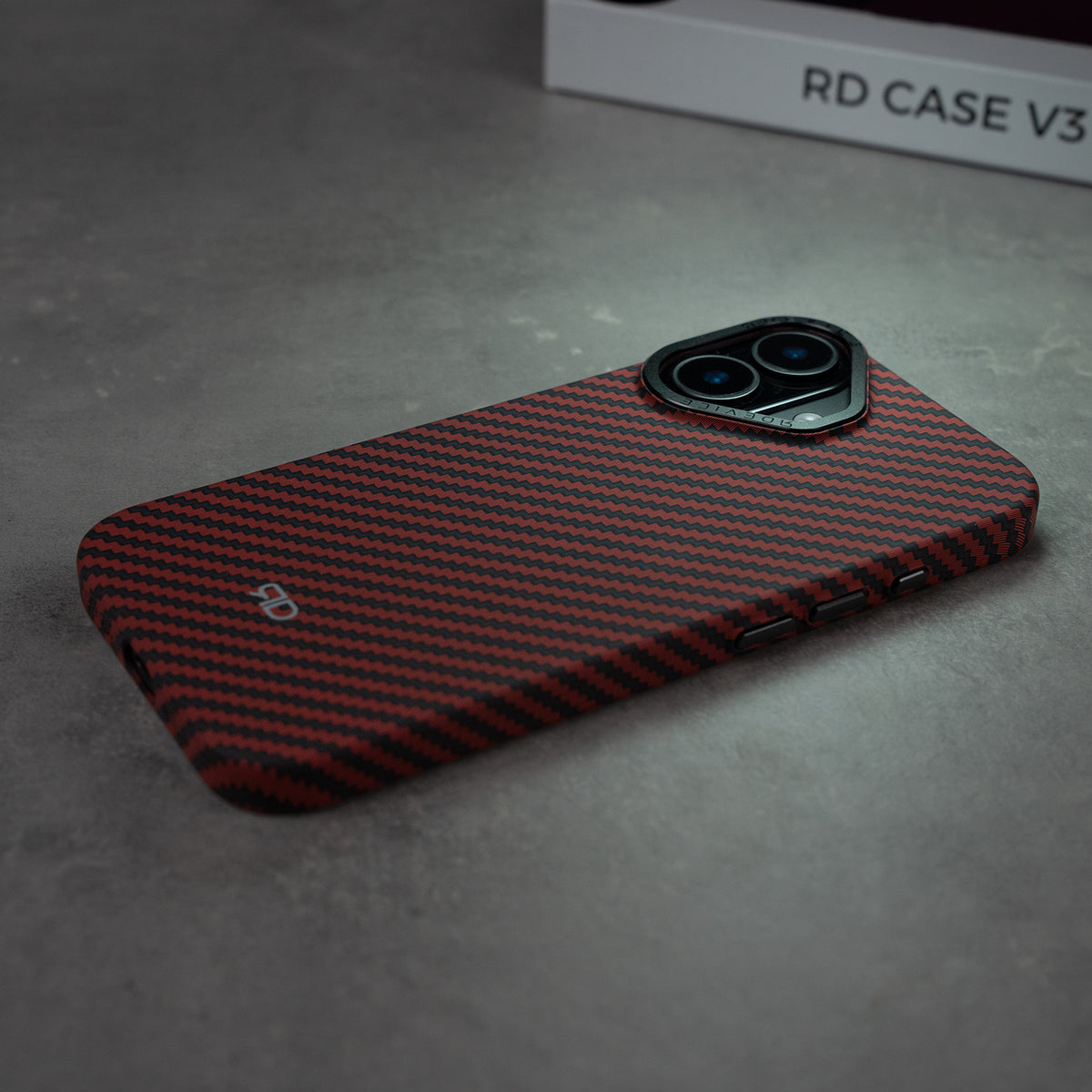 Funda de fibra de carbono RD V3 (ROJA)